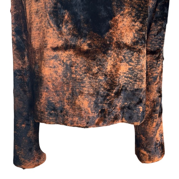 Anthropologie Tulle Black & Brown Faux Fur Collared Crop Jacket Coat - XL - Picture 7 of 12